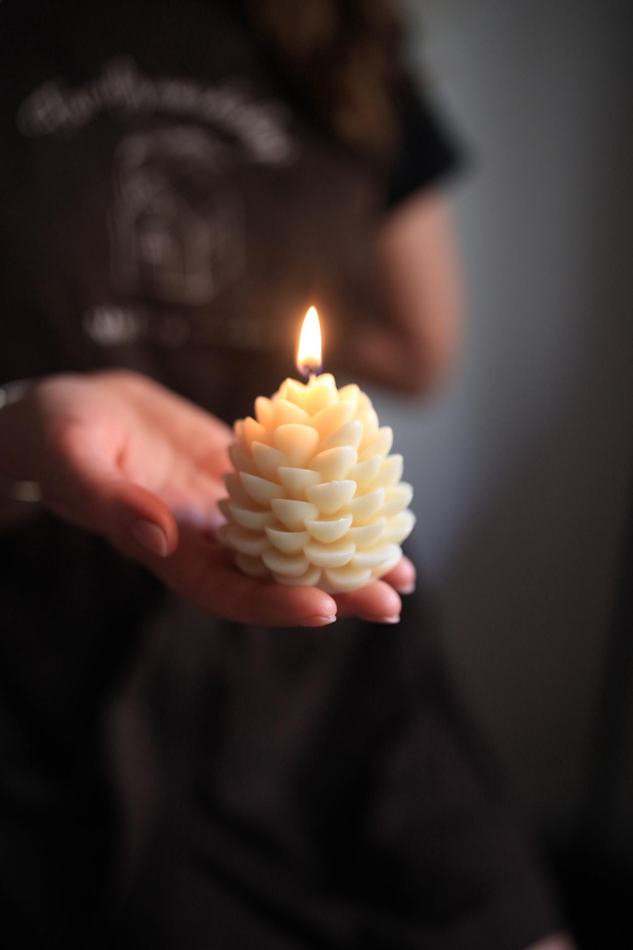Pinecone Beeswax Candle 2