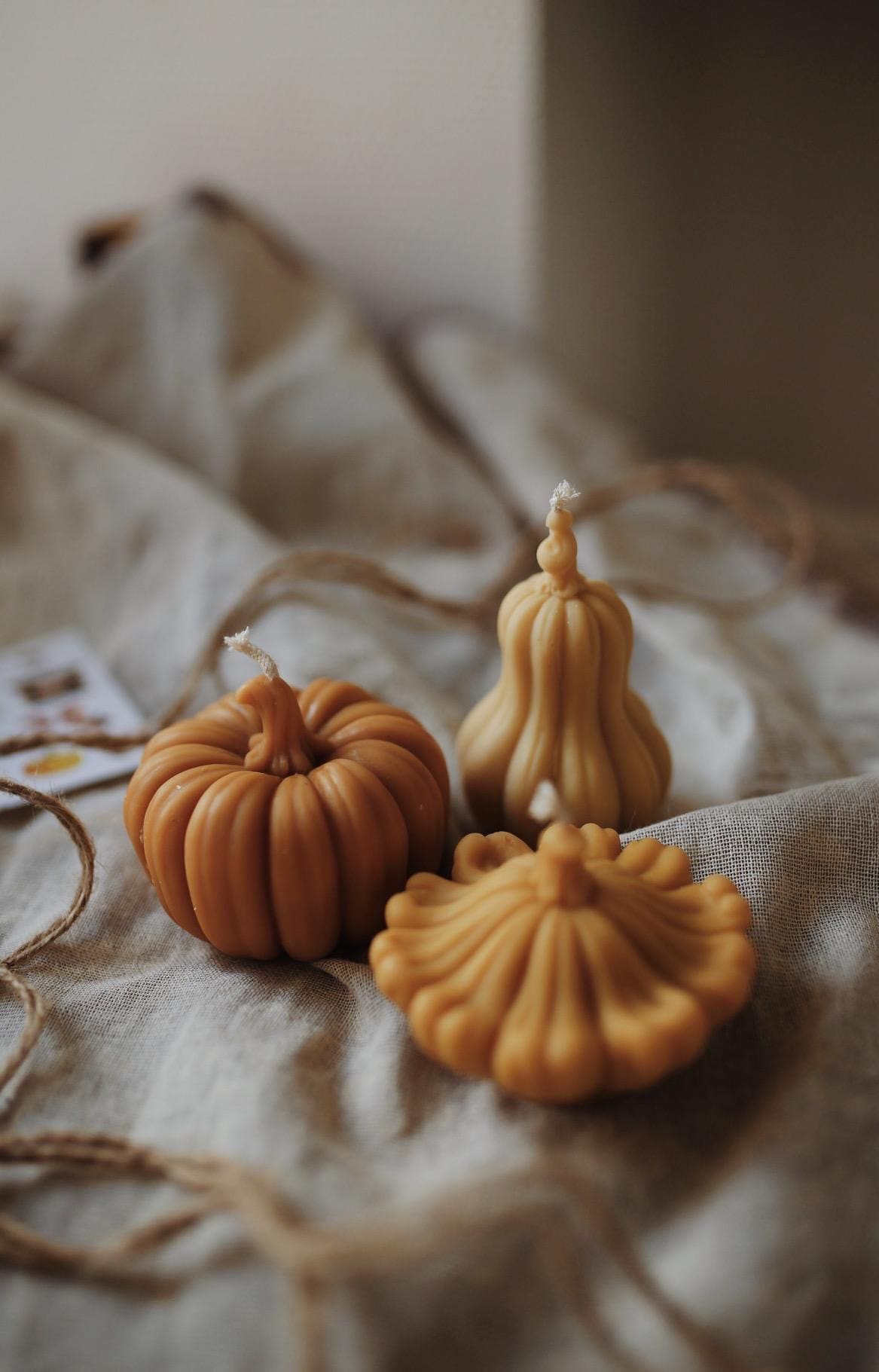 Beeswax Pumpkin Candles — Set of 3