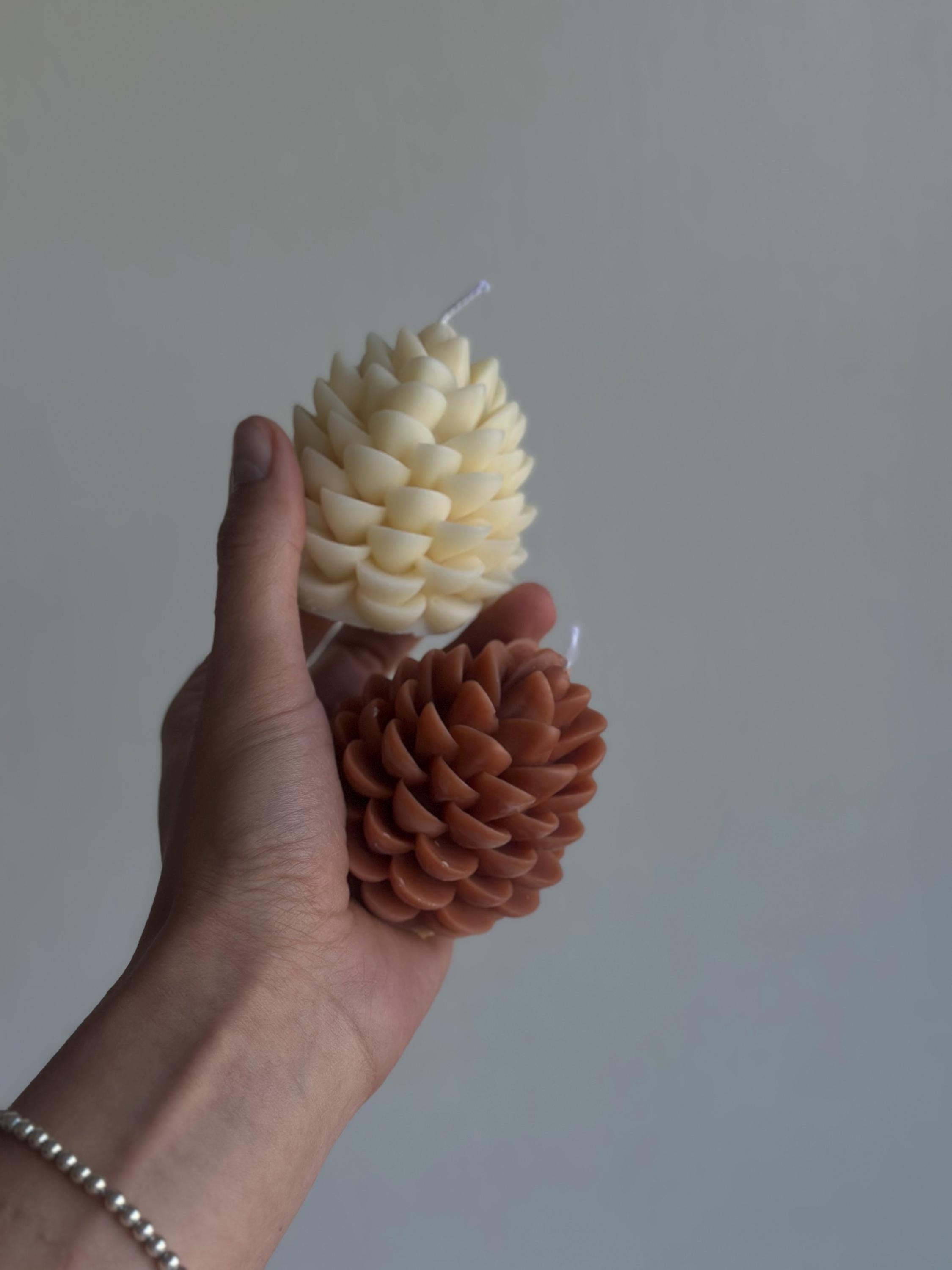 Pinecone Beeswax Candle 8
