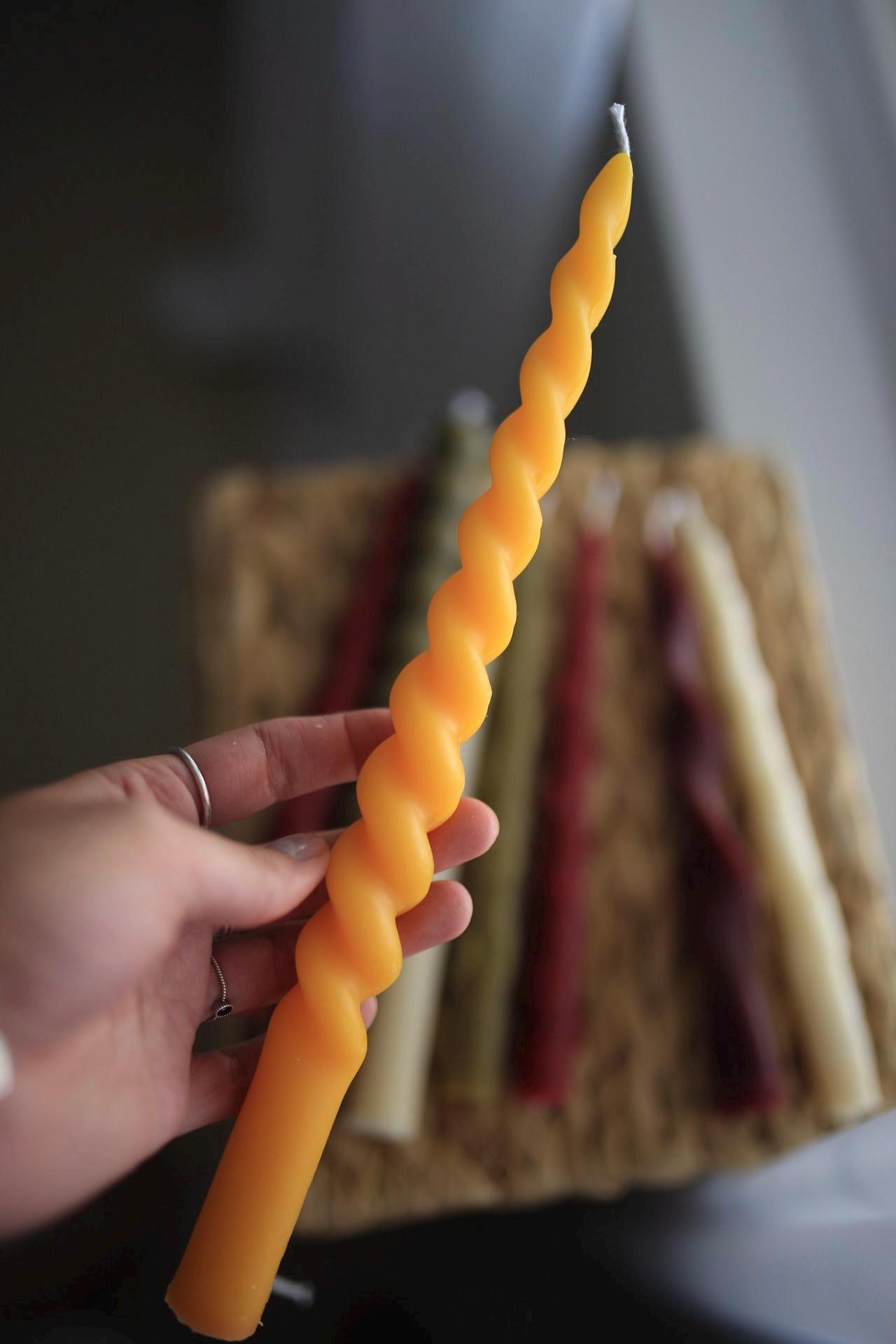 Autumn Beeswax Taper Candles — Set of 7 3
