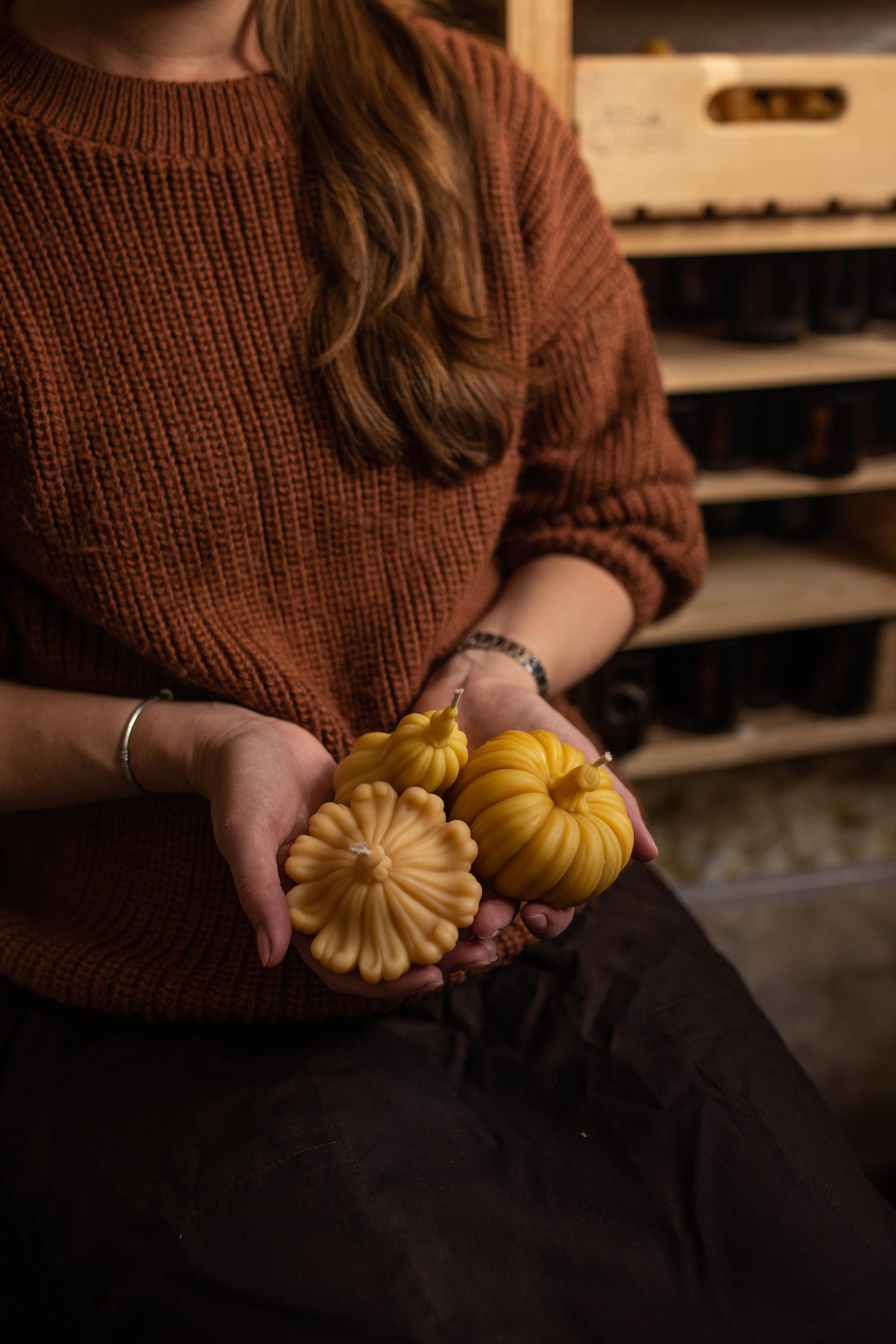 Beeswax Pumpkin Candles — Set of 3 4