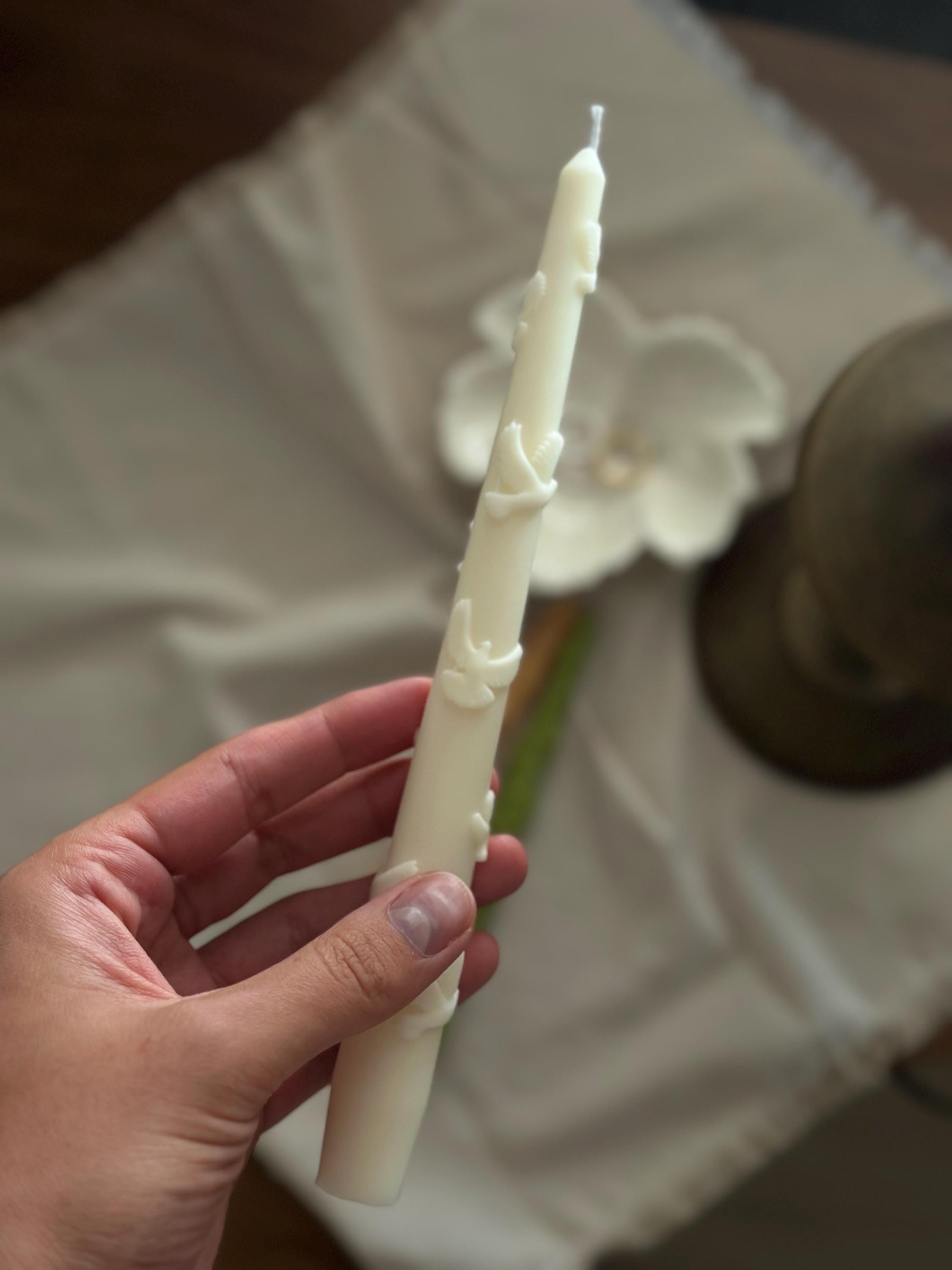 Bird Beeswax Taper Candle 3