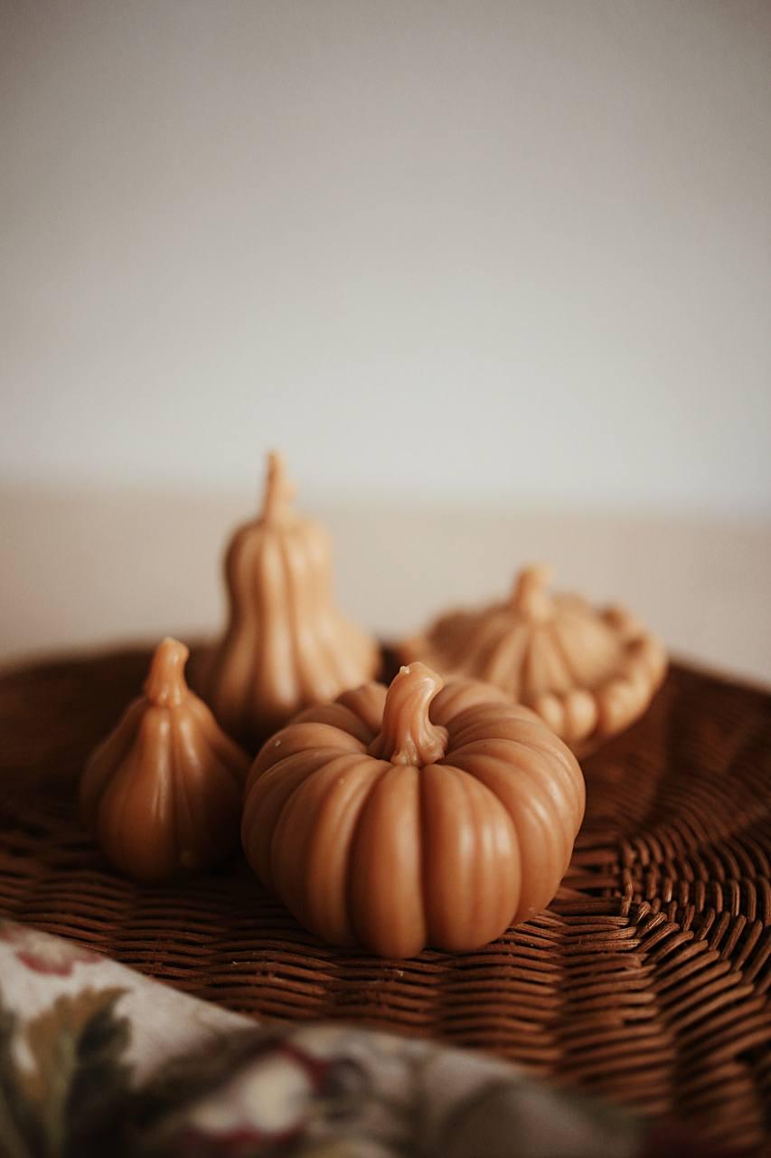 Beeswax Pumpkin Candle Set — 4 Shapes 7