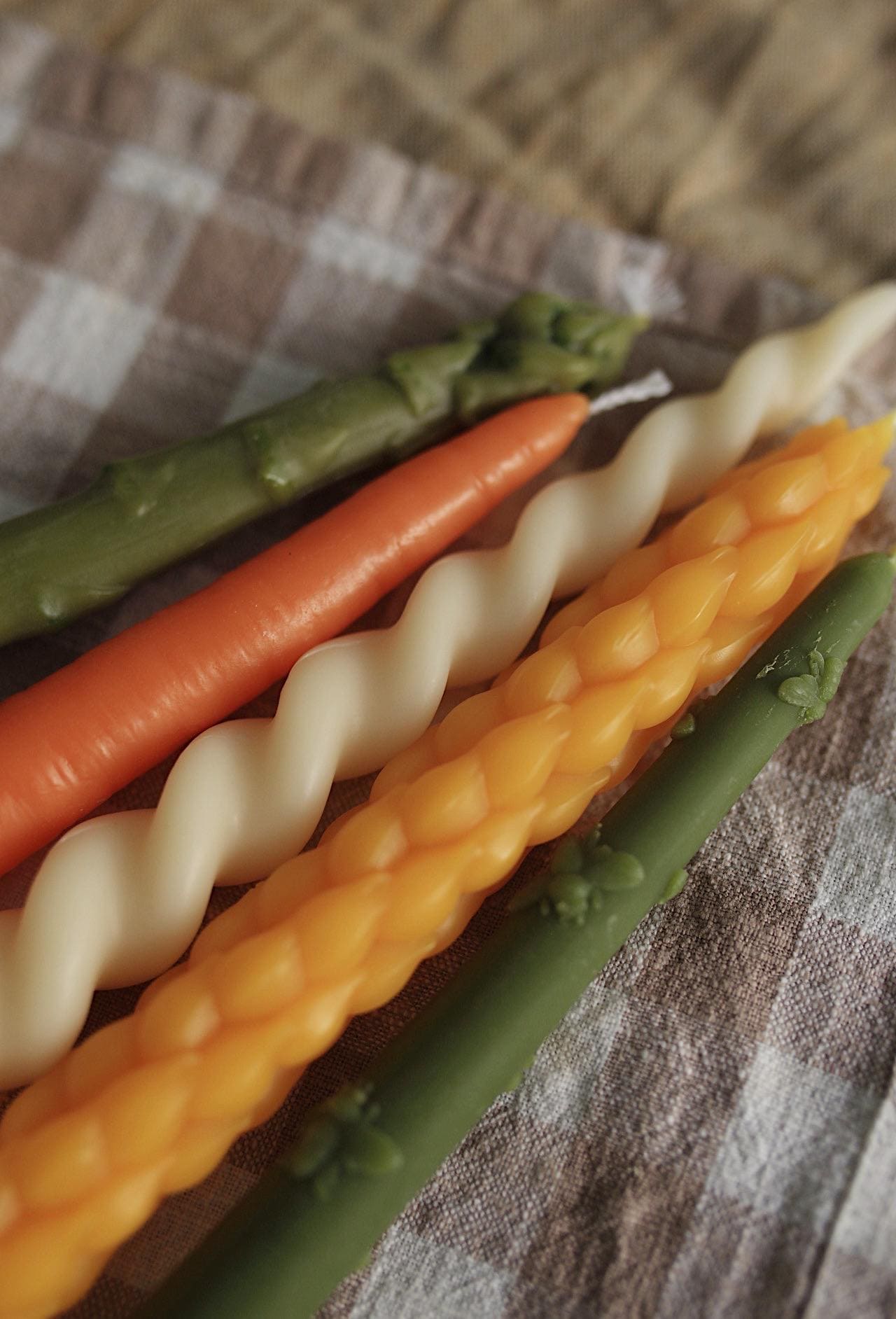 Vegetable Beeswax Taper Candles — Set of 5 1