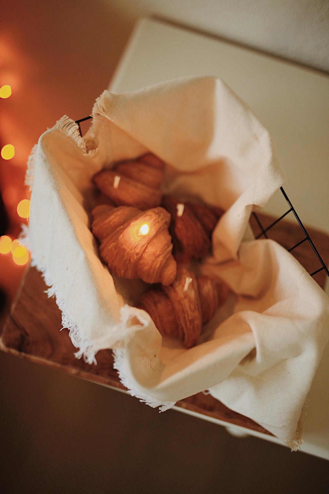 Handmade Beeswax Croissant Candle 4
