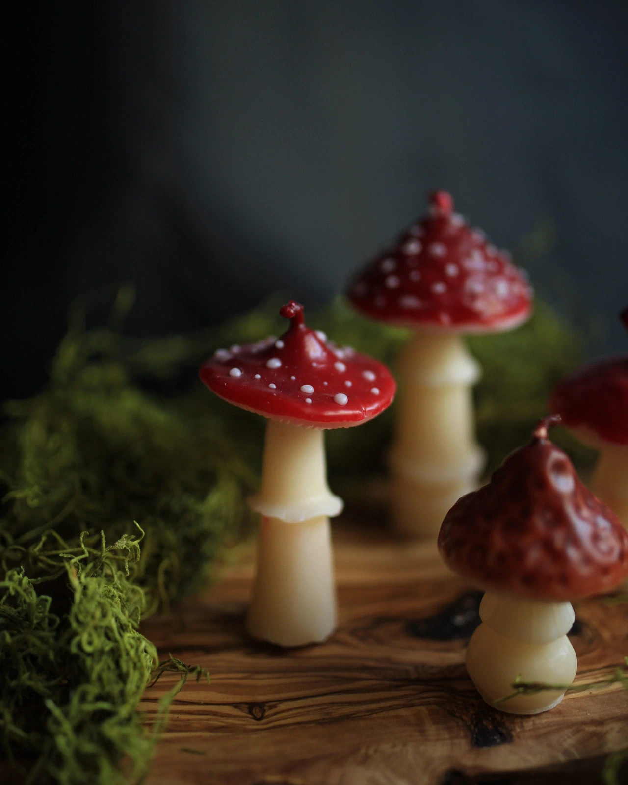 Small Amanita Beeswax Mushroom Candle