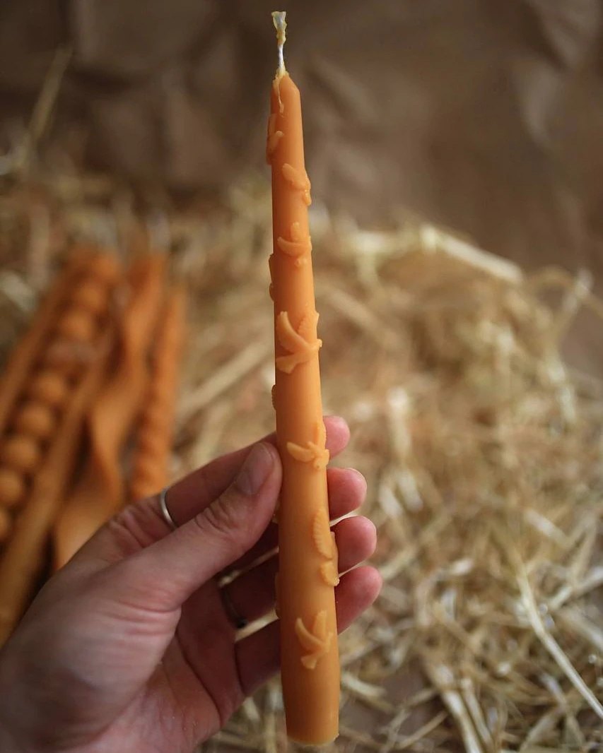 Thanksgiving Beeswax Taper Candle 2