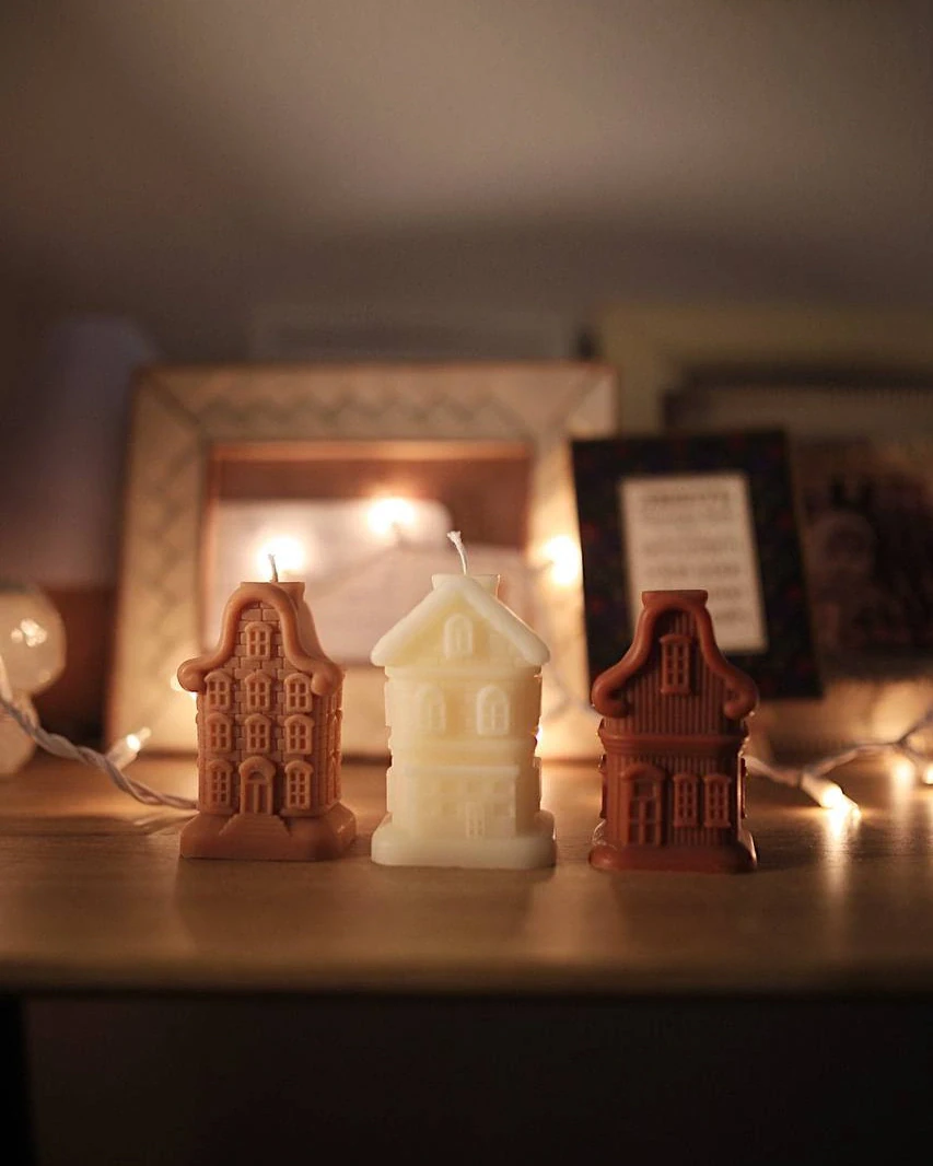 Norwegian Cottage Beeswax Candles — Set of 3