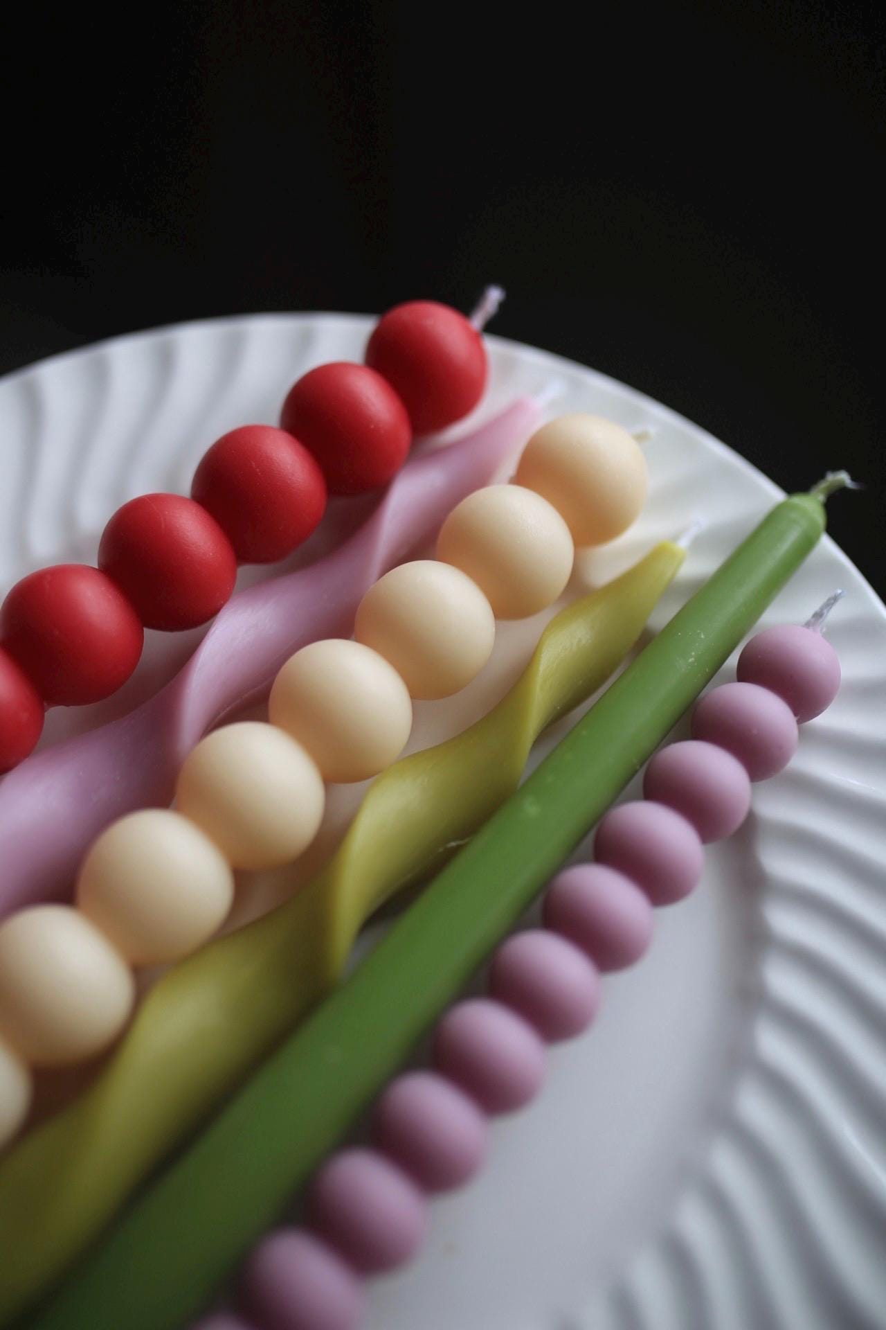 Colored Beeswax Taper Candles — Set of 6 9