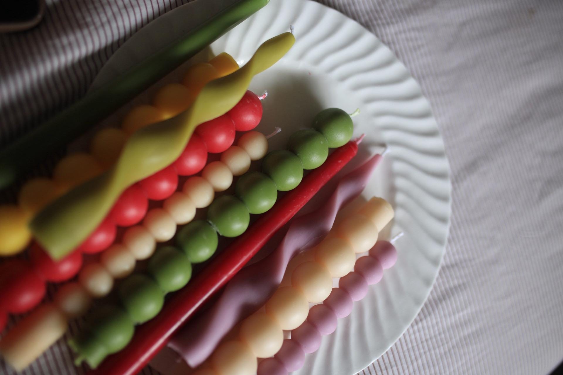Colored Beeswax Taper Candles — Set of 6 4