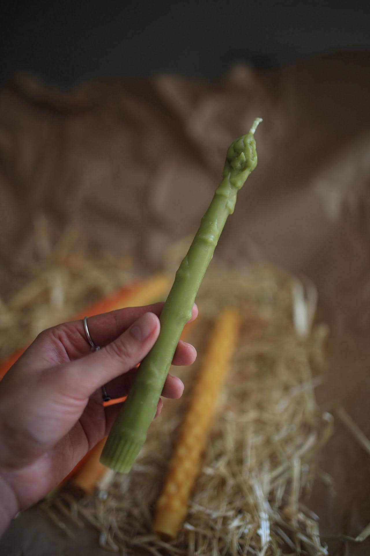 Vegetable Beeswax Taper Candles — Set of 5 5