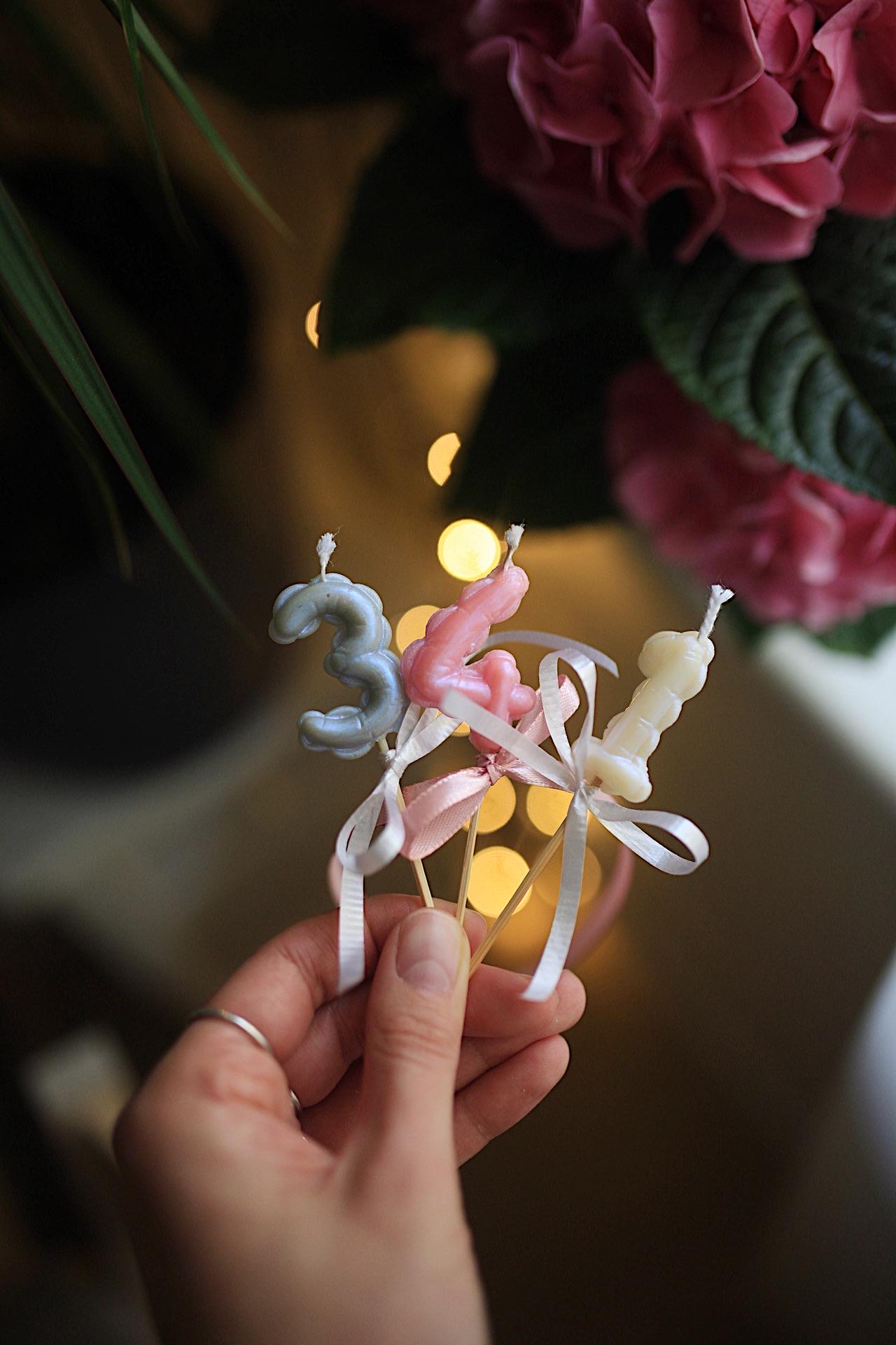 Metallic Beeswax Number Candle for Birthday Cakes 8