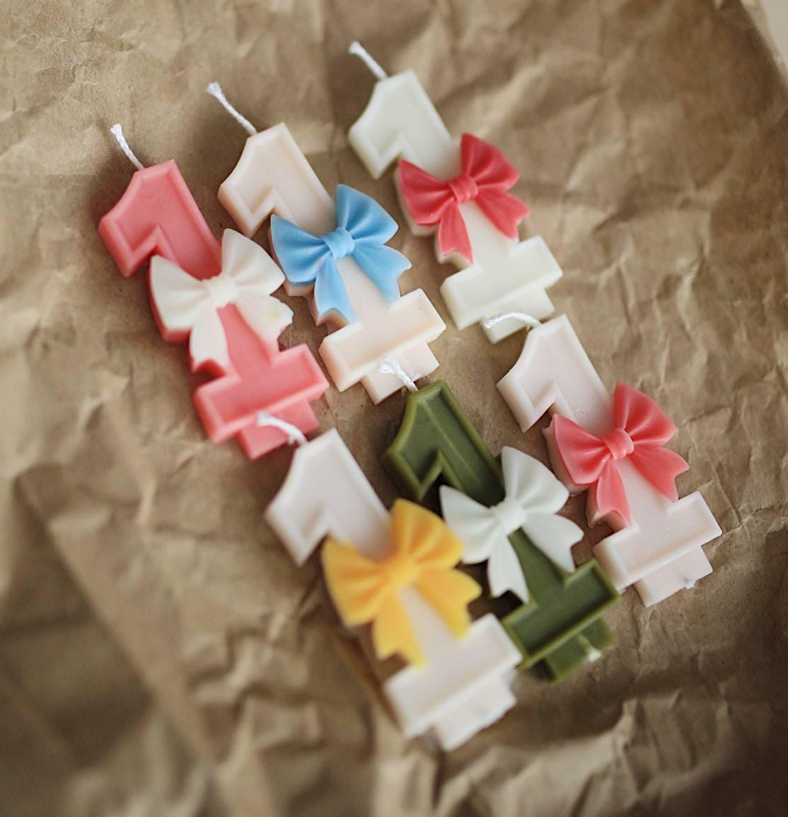Beeswax Candles for Birthday Cakes, pink color - Eco-Friendly Candles - Number Candles - Cake Decoration - Anniversary Candles 2