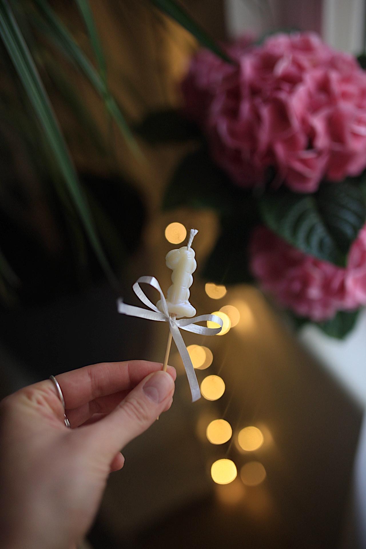 Metallic Beeswax Number Candle for Birthday Cakes 10