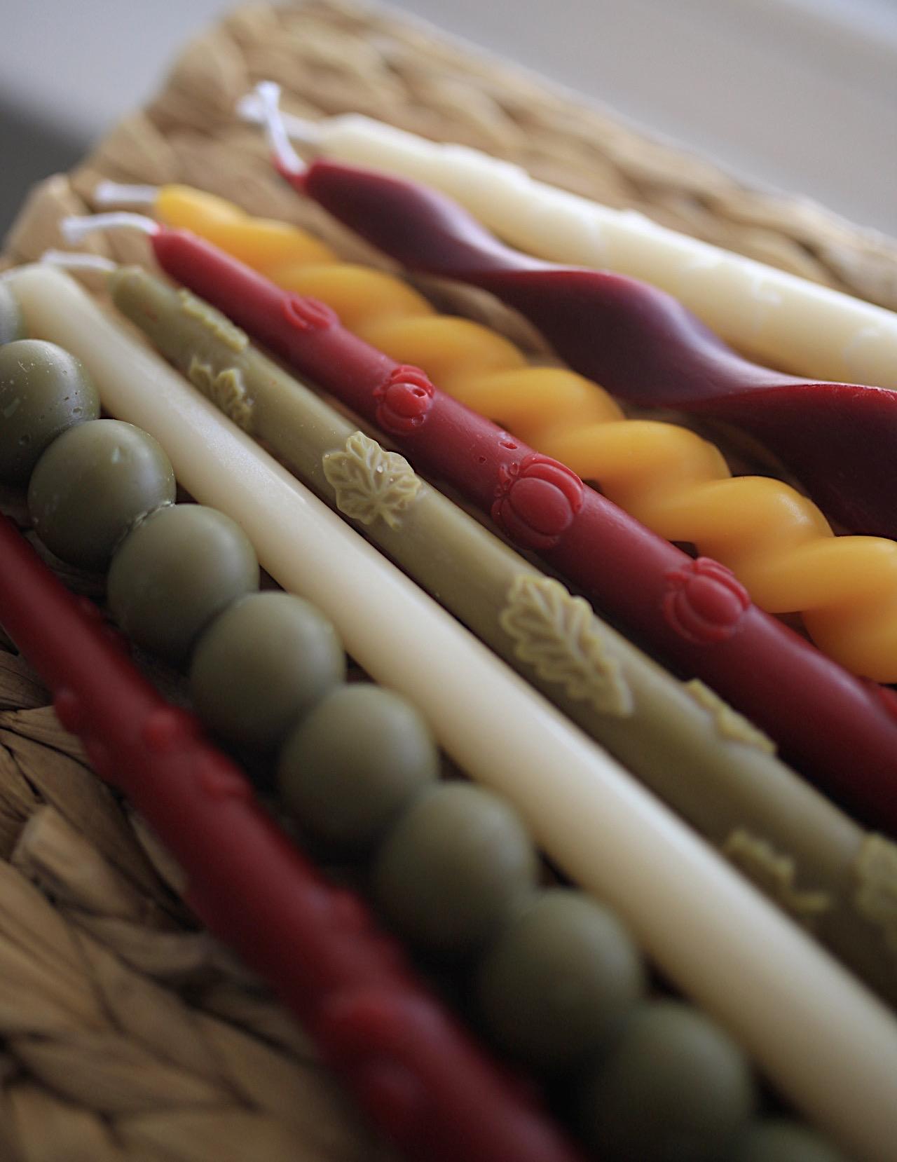 Autumn Beeswax Taper Candles — Set of 7 5