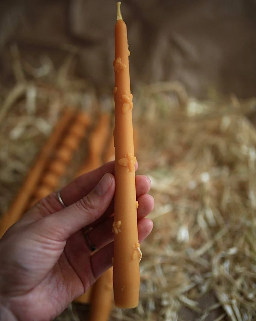 Thanksgiving Beeswax Taper Candle 4