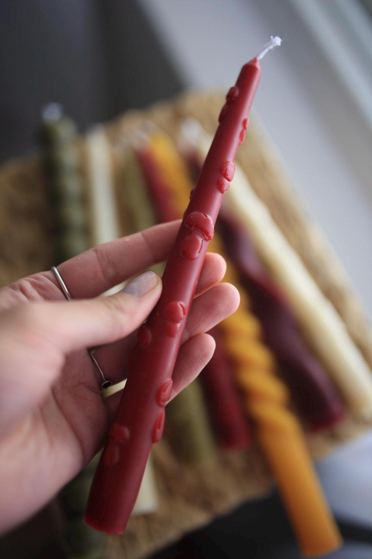 Autumn Beeswax Taper Candles — Set of 7 4