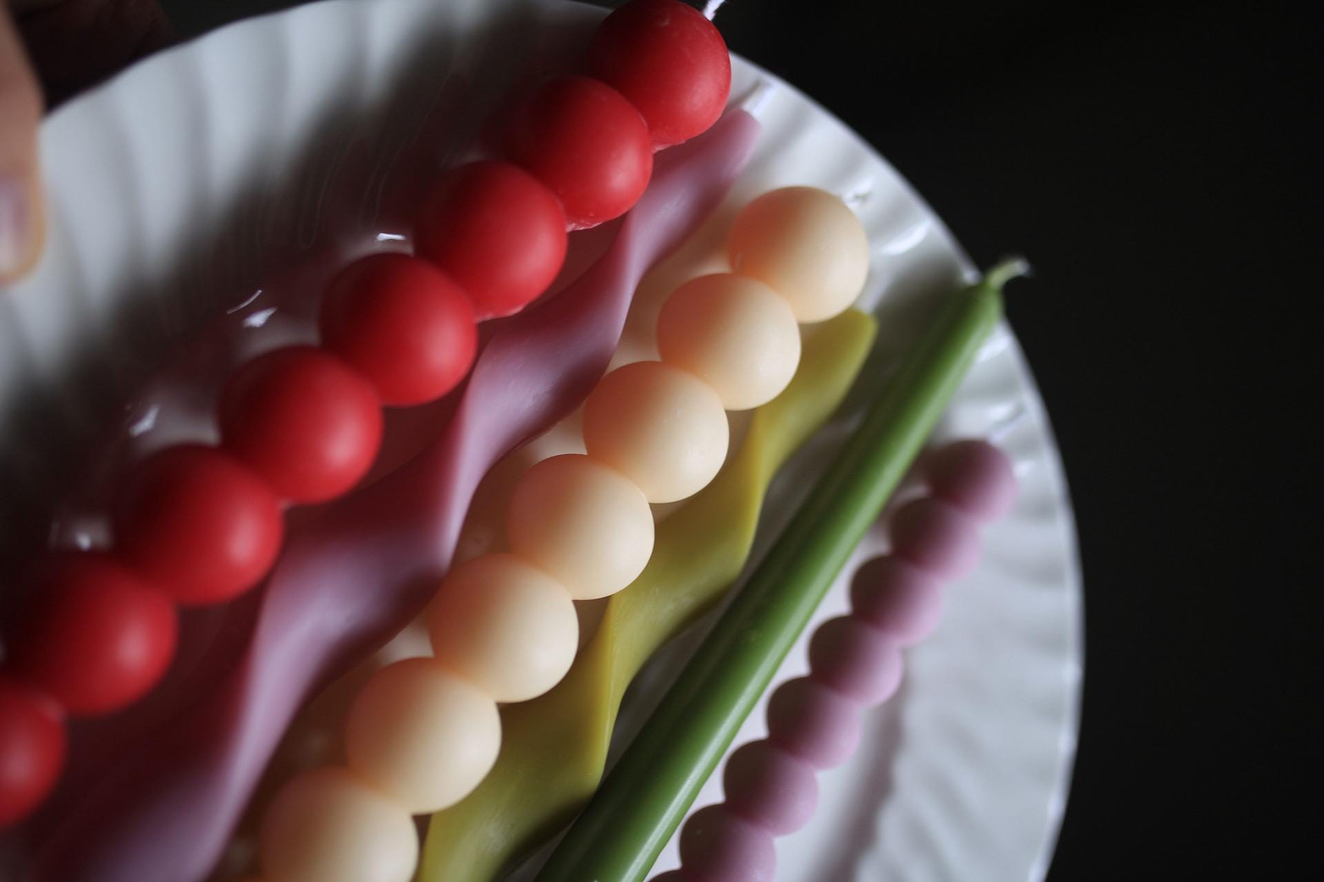 Colored Beeswax Taper Candles — Set of 6 10