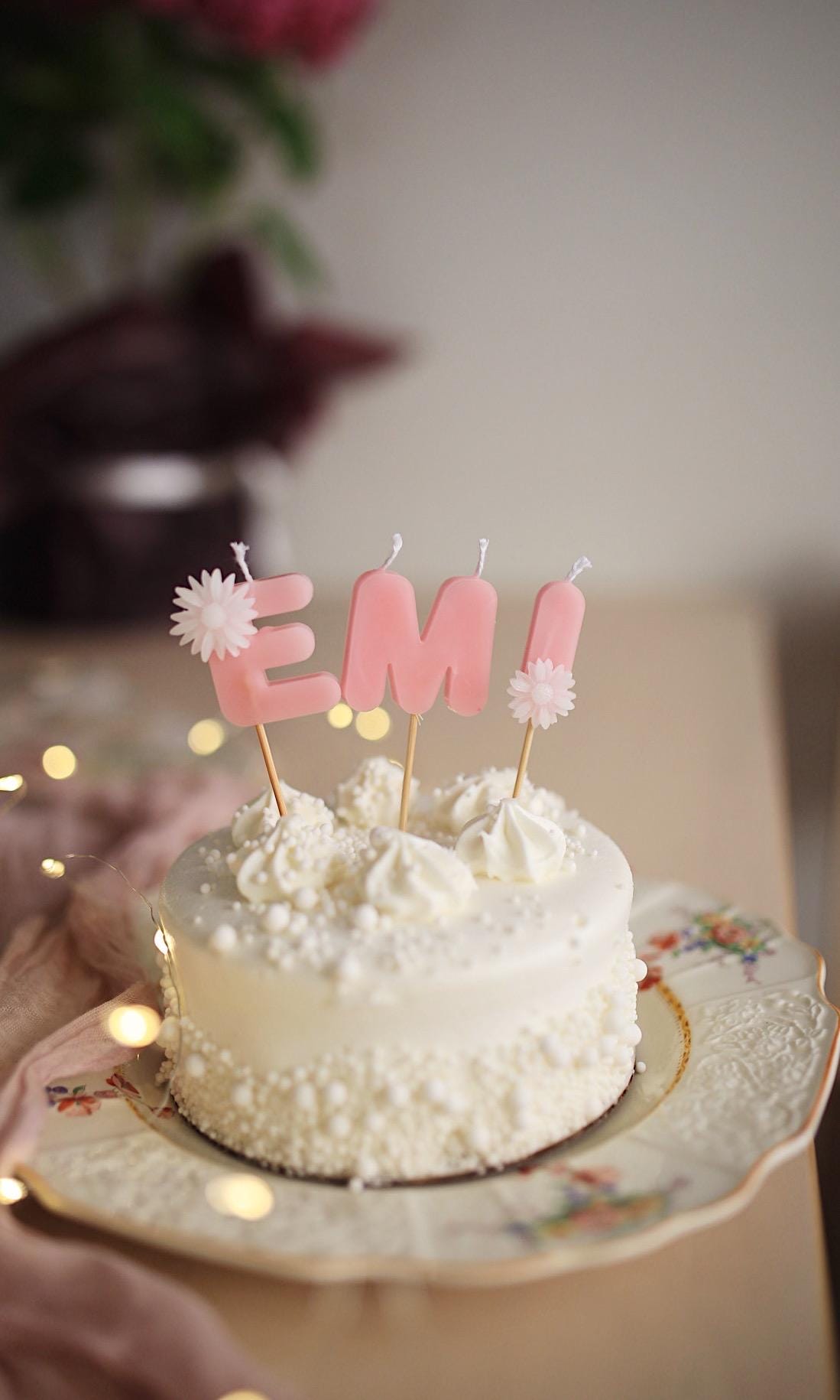 Beeswax Candles for Birthday Cakes, Eco-Friendly Candles, Number Candles, Cake Decoration, letter candles 2