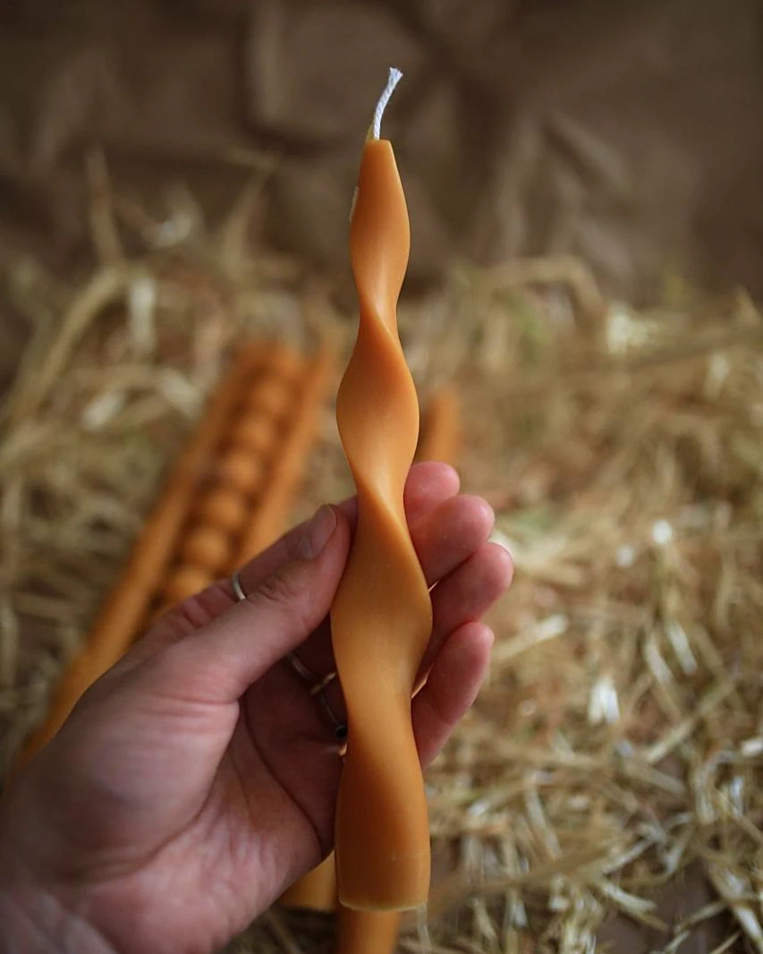 Thanksgiving Beeswax Taper Candle 3