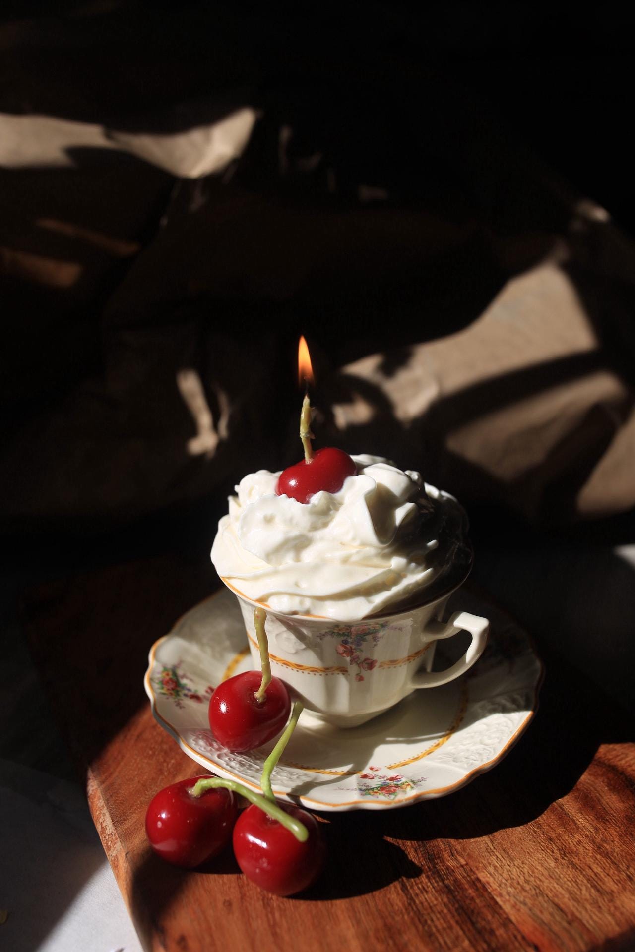 Realistic Cherry Beeswax Candles 8