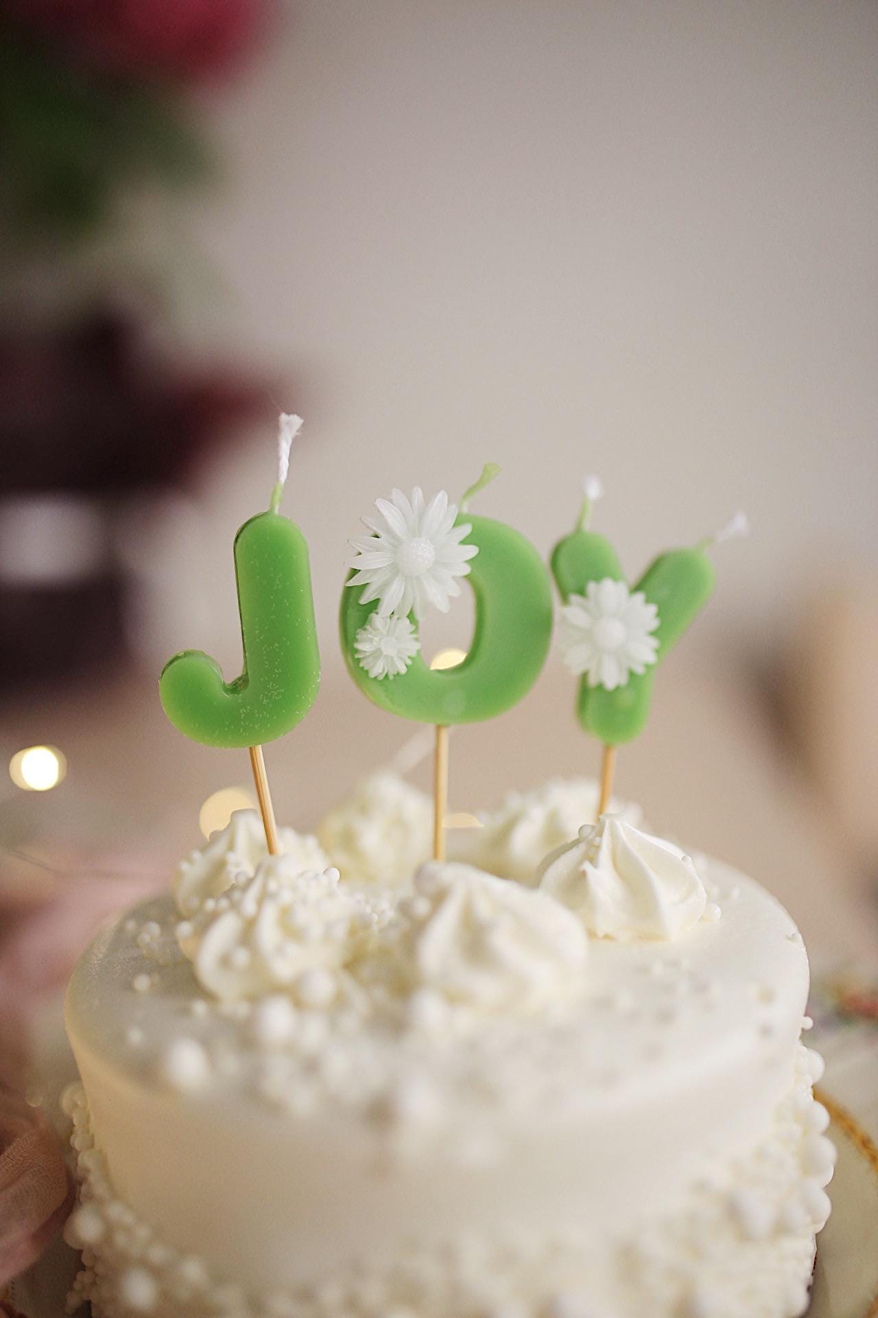 Beeswax Candles for Birthday Cakes, Eco-Friendly Candles, Number Candles, Cake Decoration, letter candles 6