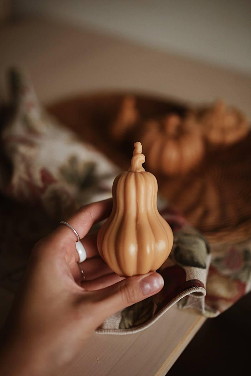 Beeswax Pumpkin Candle Set — 4 Shapes 3