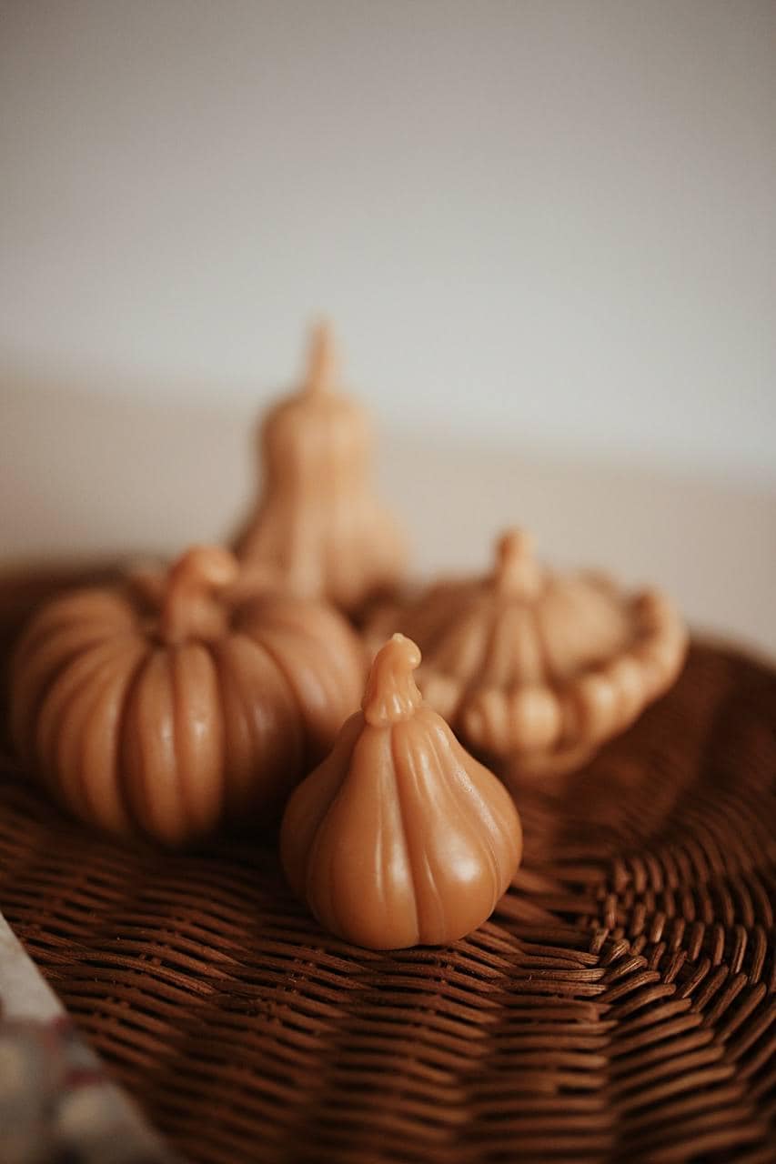 Beeswax Pumpkin Candle Set — 4 Shapes 6