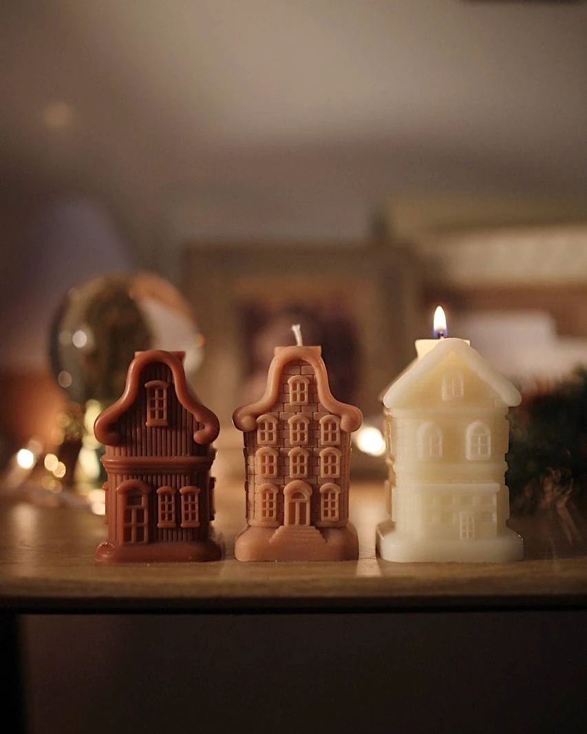Norwegian Cottage Beeswax Candles — Set of 3 2