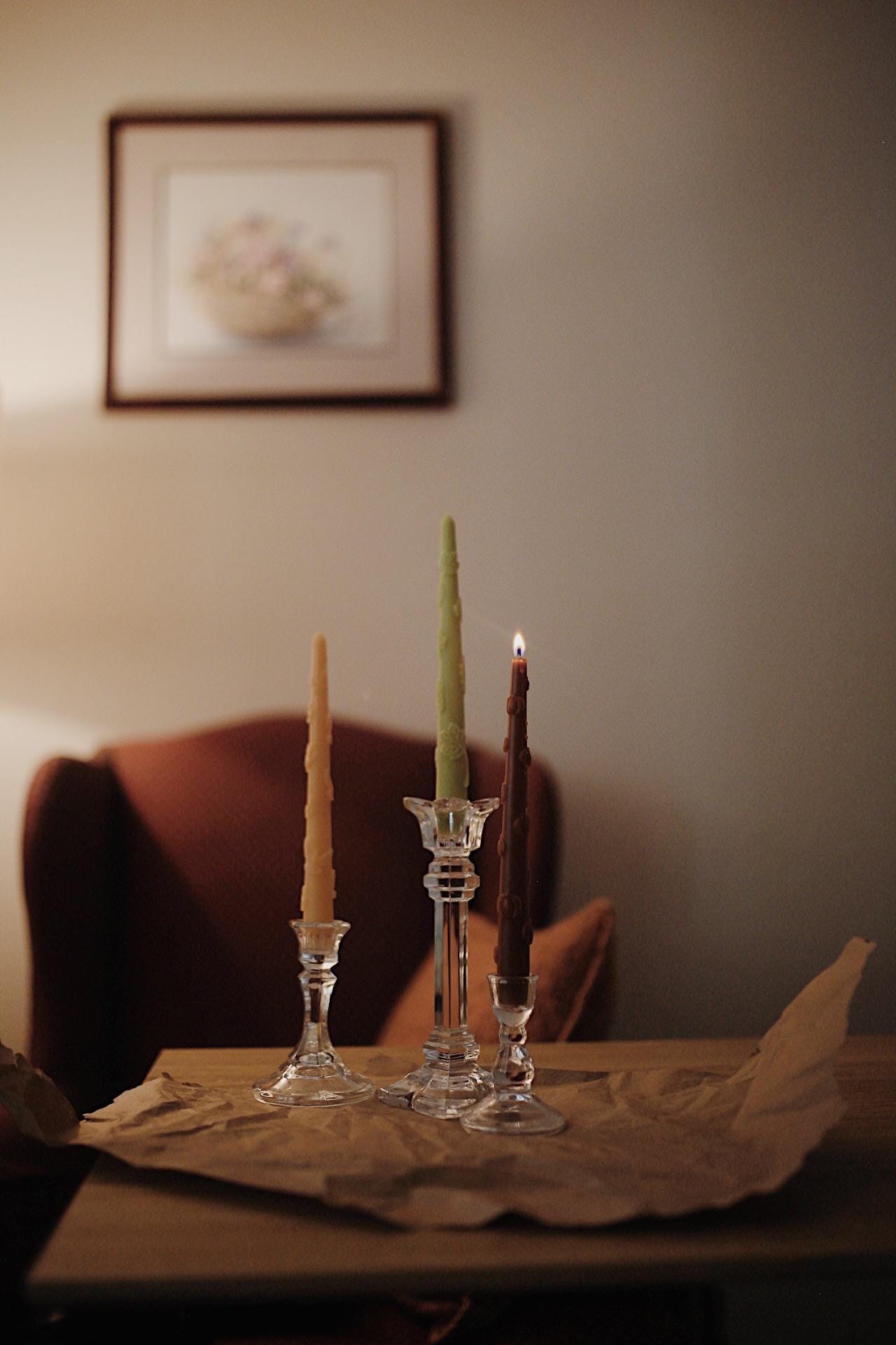 Bird Beeswax Taper Candle 2