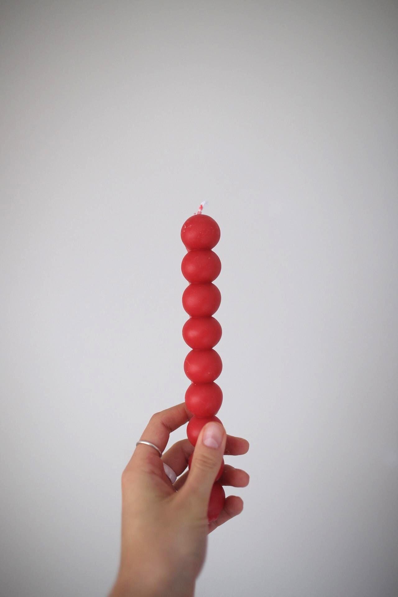 Colored Beeswax Taper Candles — Set of 6 2