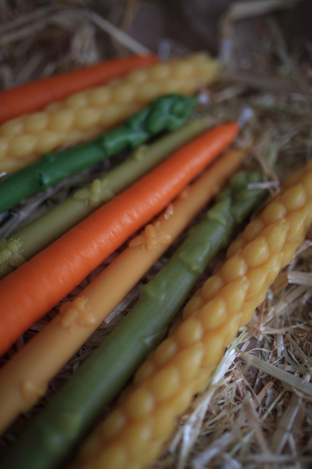 Vegetable Beeswax Taper Candles — Set of 5 6