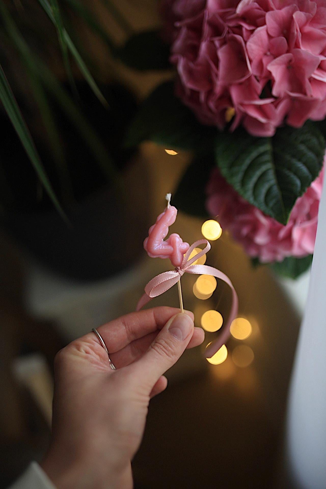 Metallic Beeswax Number Candle for Birthday Cakes 9