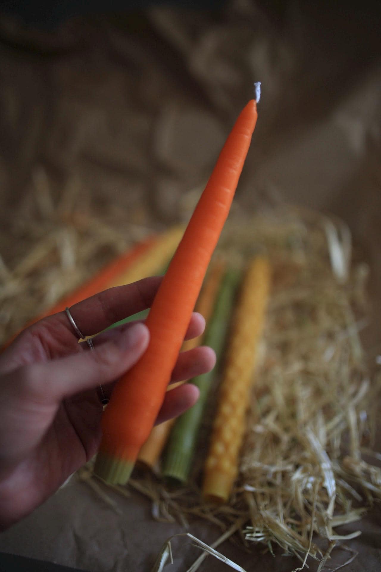 Vegetable Beeswax Taper Candles — Set of 5 4